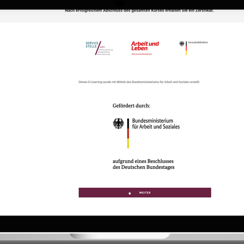 FKS ZOLL e-Learning Kurs Zwangsarbeit Portfolio 15