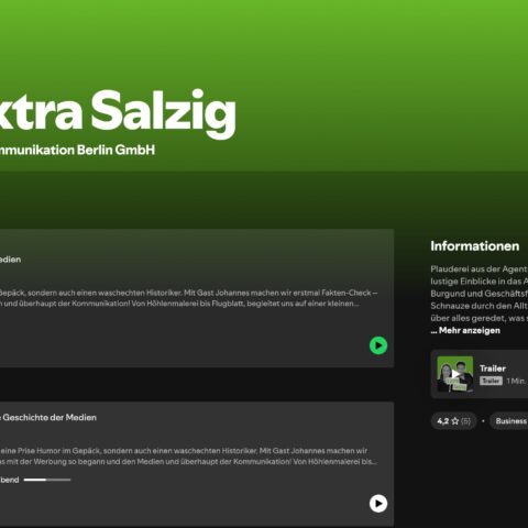 Extra Salzig Podcast SALZ That Works Media Agentur Geschichte 01