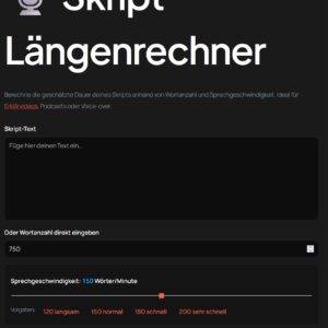 Skript-langenrechner laenge des skripts berechnen thatworksmedia