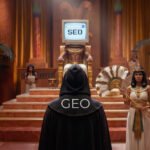Was ist GEO? Der Unterschied zu SEO - unbekannte Person vor Pharaoh