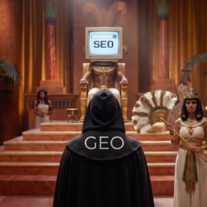 Was ist GEO? Der Unterschied zu SEO - unbekannte Person vor Pharaoh