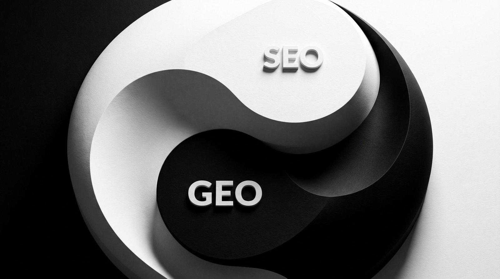 Was ist GEO? Der Unterschied zu SEO - dreidimensionales Yin und Yang