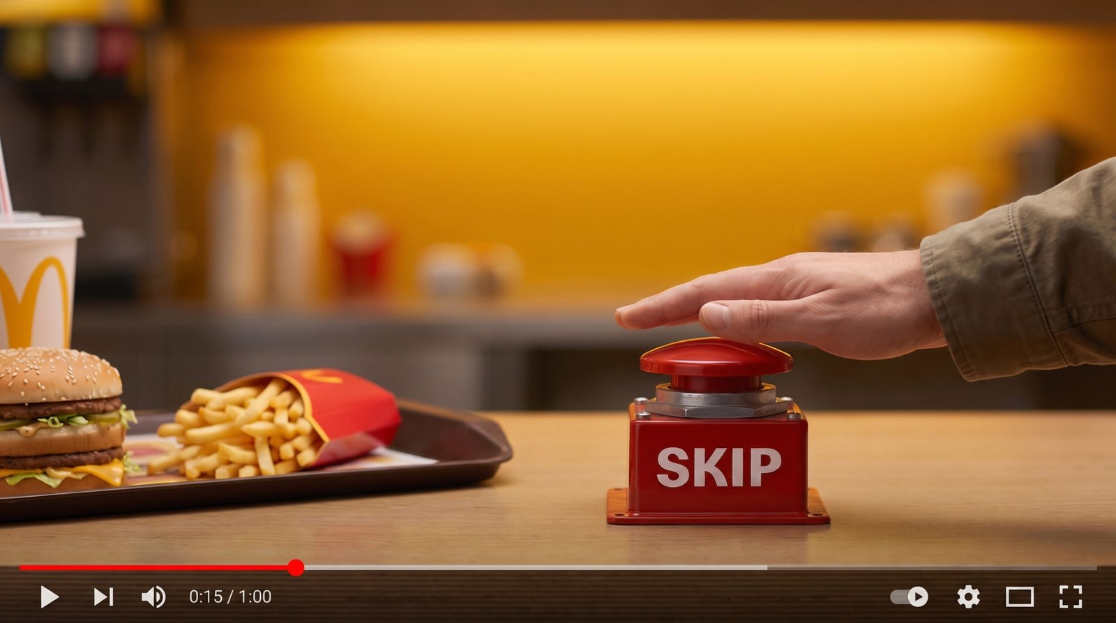 Was sind In-Stream Ads? - skip, fast food